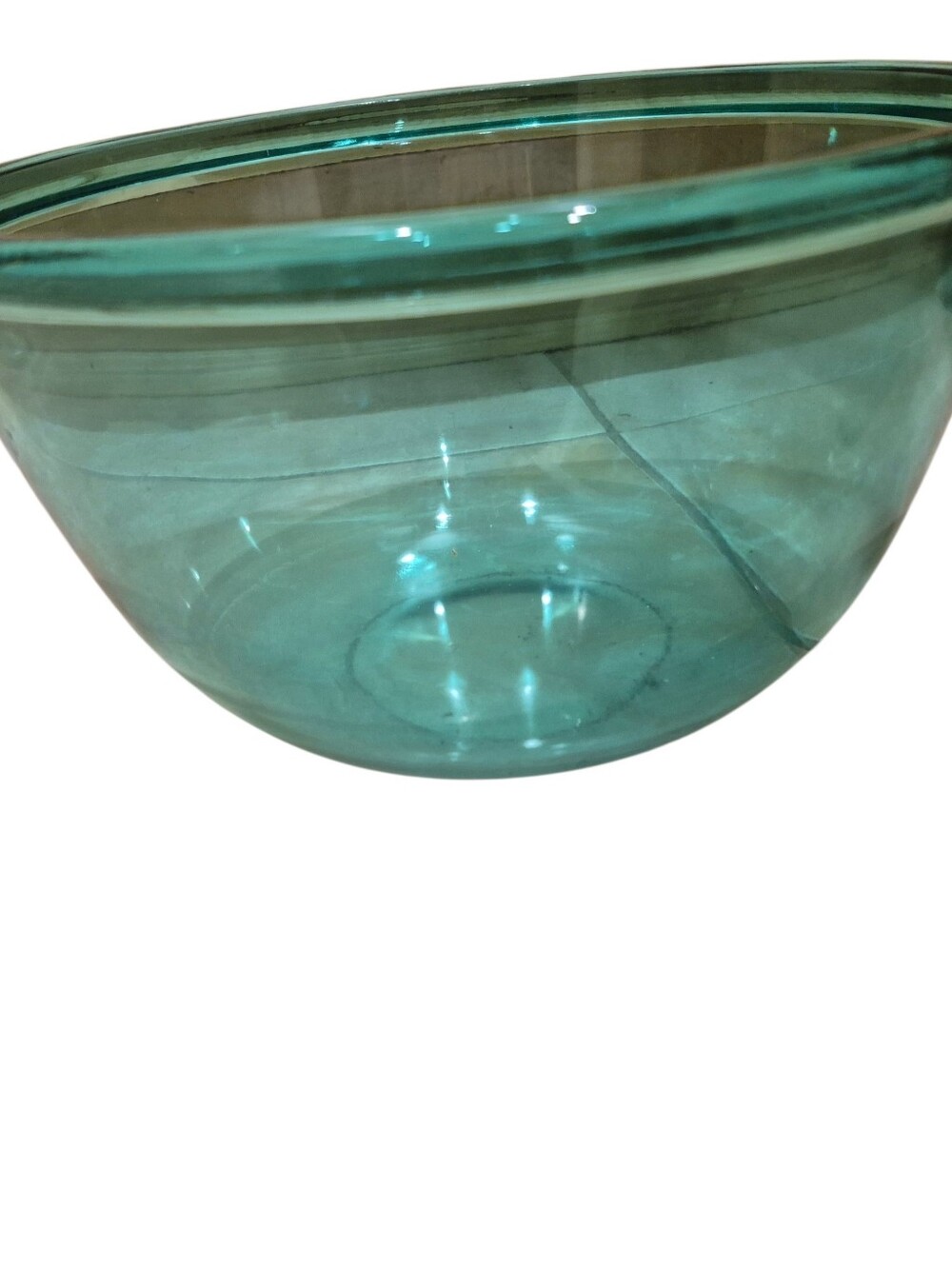 Vintage Anchor Hocking Forest Emerald Green MCM Glass 6" Mixing Bowl 9.5" Wide